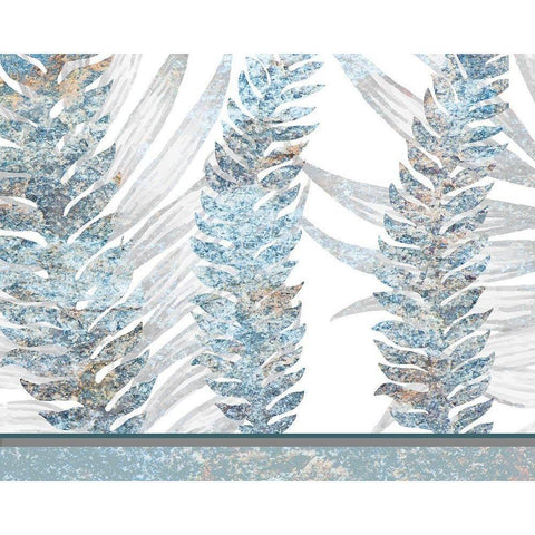 Frosted Blue 4 White Modern Wood Framed Art Print by Kimberly, Allen