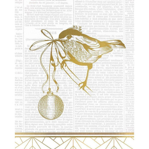 Newspaper Christmas 3 Black Modern Wood Framed Art Print by Kimberly, Allen