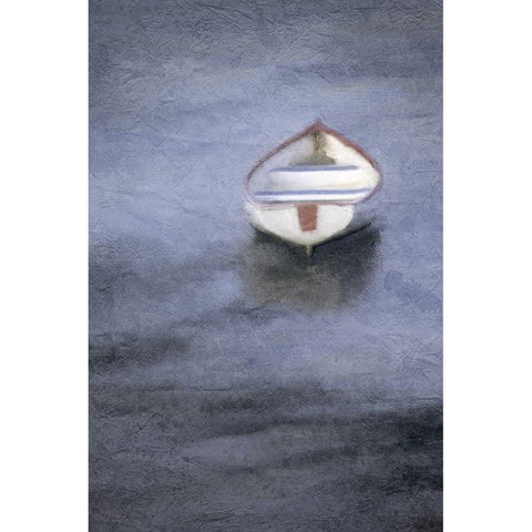 Blue Lake White Modern Wood Framed Art Print by Kimberly, Allen