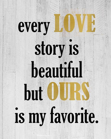Every Love White Modern Wood Framed Art Print with Double Matting by Kimberly, Allen