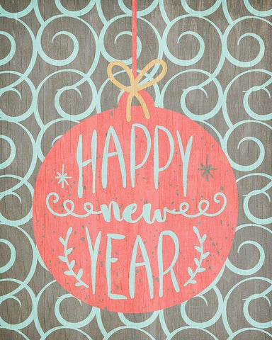 Merry and Bright 5 White Modern Wood Framed Art Print with Double Matting by Kimberly, Allen