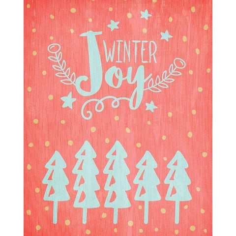 Merry and Bright 4 Black Modern Wood Framed Art Print with Double Matting by Kimberly, Allen