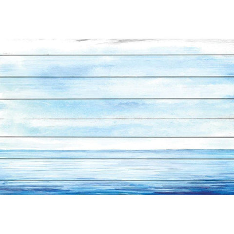 Waterscape Black Modern Wood Framed Art Print with Double Matting by Kimberly, Allen