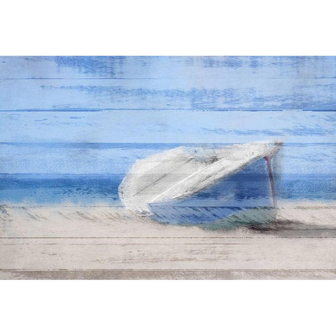 Beached on the Beach Gold Ornate Wood Framed Art Print with Double Matting by Kimberly, Allen