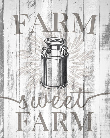 Farm Sweet Farm Black Ornate Wood Framed Art Print with Double Matting by Allen, Kimberly