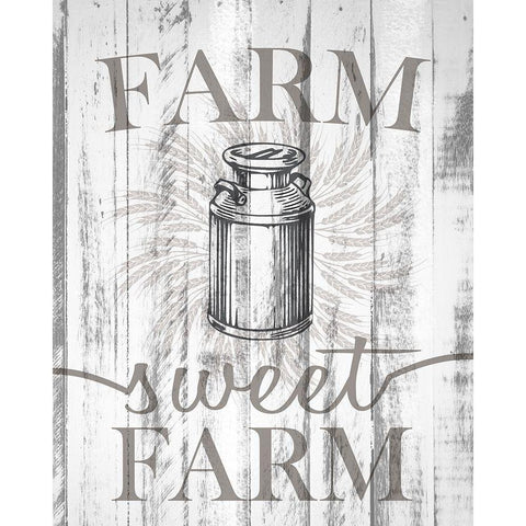Farm Sweet Farm Gold Ornate Wood Framed Art Print with Double Matting by Allen, Kimberly
