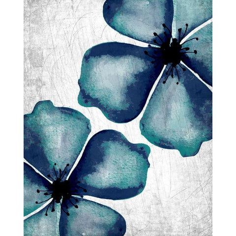 Hints of Teal 2 White Modern Wood Framed Art Print by Allen, Kimberly
