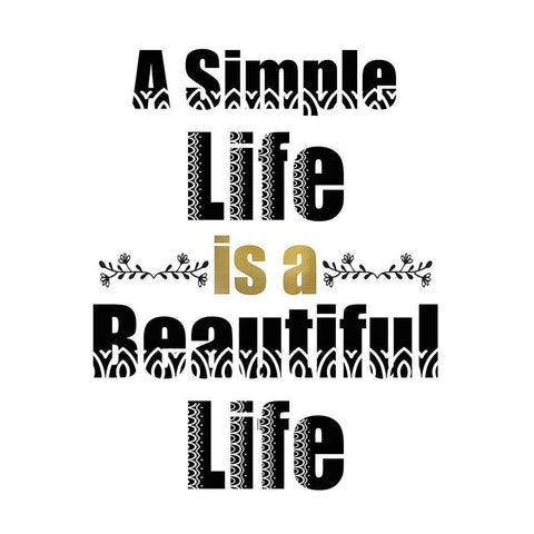 Simple Life Black Modern Wood Framed Art Print with Double Matting by Kimberly, Allen