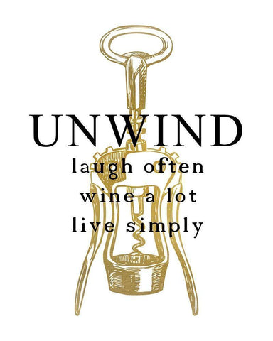 Unwind Black Ornate Wood Framed Art Print with Double Matting by Kimberly, Allen