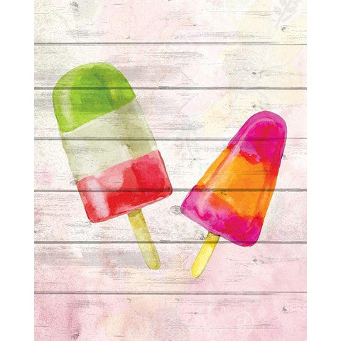 Summer Treats 1 White Modern Wood Framed Art Print by Kimberly, Allen