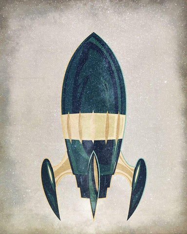 To Space 1 Black Ornate Wood Framed Art Print with Double Matting by Allen, Kimberly