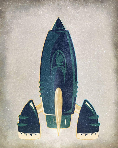 To Space 2 White Modern Wood Framed Art Print with Double Matting by Allen, Kimberly