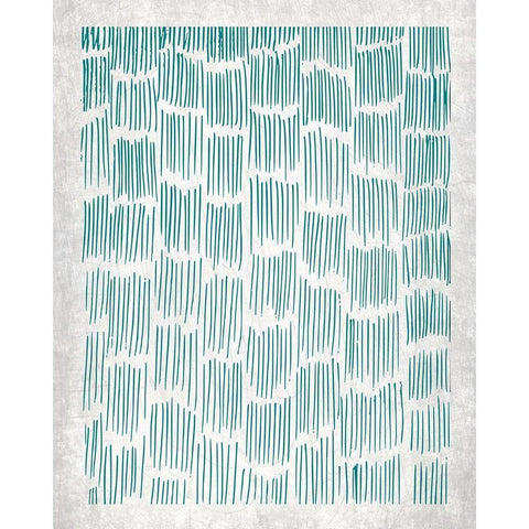 Teal Crosshatched 2 White Modern Wood Framed Art Print by Allen, Kimberly