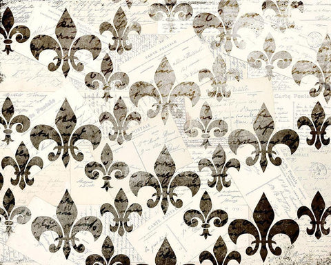 Fleur Words White Modern Wood Framed Art Print with Double Matting by Kimberly, Allen