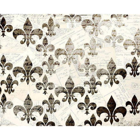 Fleur Words Black Modern Wood Framed Art Print with Double Matting by Kimberly, Allen