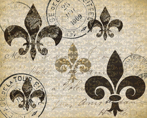 Postcard Fleur White Modern Wood Framed Art Print with Double Matting by Kimberly, Allen