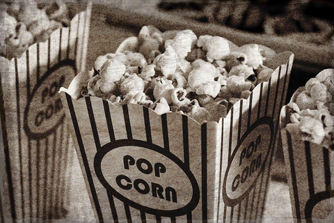 Popcorn White Modern Wood Framed Art Print with Double Matting by Kimberly, Allen