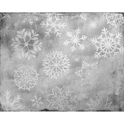 Snowflake Day White Modern Wood Framed Art Print by Kimberly, Allen