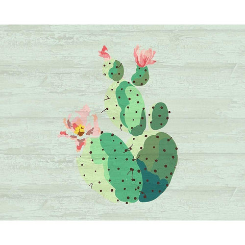 Cacti 1 Black Modern Wood Framed Art Print with Double Matting by Kimberly, Allen