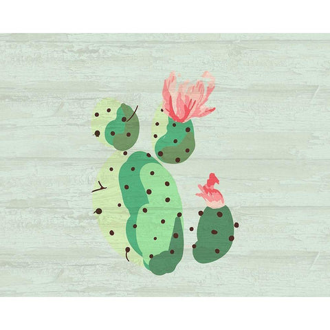 Cacti 2 White Modern Wood Framed Art Print by Kimberly, Allen