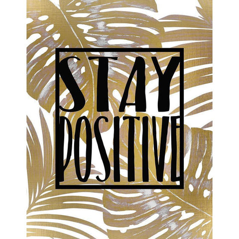 Positive B Gold Ornate Wood Framed Art Print with Double Matting by Kimberly, Allen