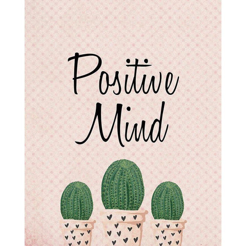 Positive Mind White Modern Wood Framed Art Print by Kimberly, Allen