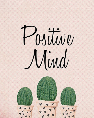 Positive Mind White Modern Wood Framed Art Print with Double Matting by Kimberly, Allen