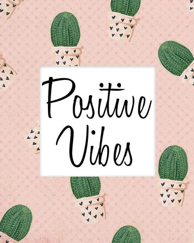 Positive Vibes Black Ornate Wood Framed Art Print with Double Matting by Kimberly, Allen