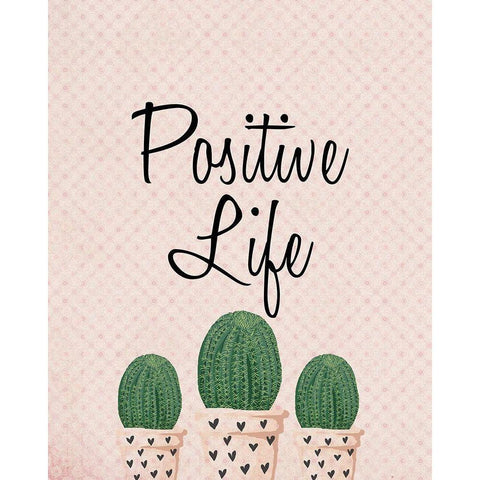 Positive Life Black Modern Wood Framed Art Print with Double Matting by Kimberly, Allen