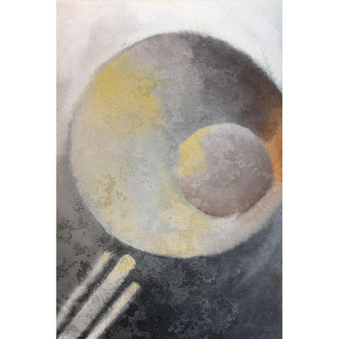 Concrete Circle 1 White Modern Wood Framed Art Print by Kimberly, Allen