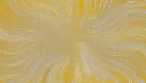 Yellow Dreams White Modern Wood Framed Art Print with Double Matting by Kimberly, Allen