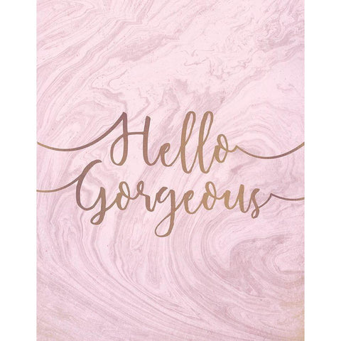 Hello Gorgeous Gold Ornate Wood Framed Art Print with Double Matting by Kimberly, Allen