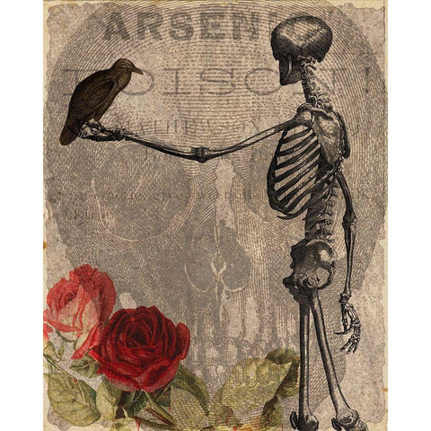 Afterlife Friends Black Modern Wood Framed Art Print by Kimberly, Allen