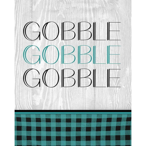 Gobble Black Modern Wood Framed Art Print with Double Matting by Kimberly, Allen