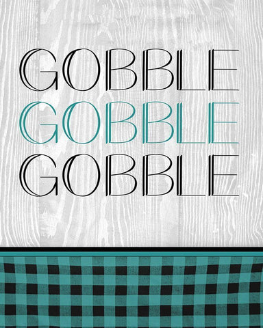 Gobble White Modern Wood Framed Art Print with Double Matting by Kimberly, Allen