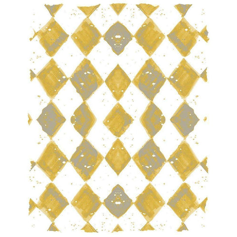 Painted Pattern Mustard 1 Black Modern Wood Framed Art Print by Kimberly, Allen