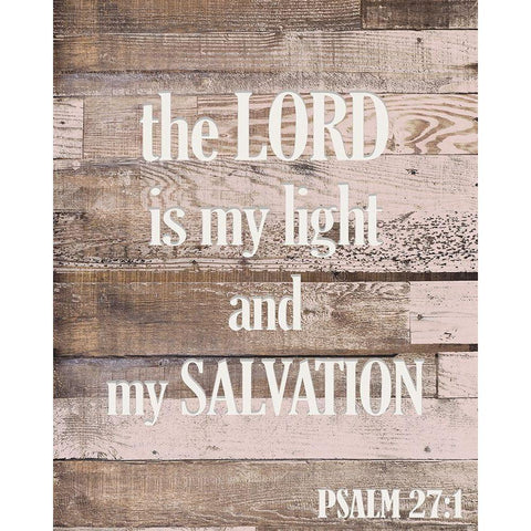 The Lord is my Light Black Modern Wood Framed Art Print by Kimberly, Allen