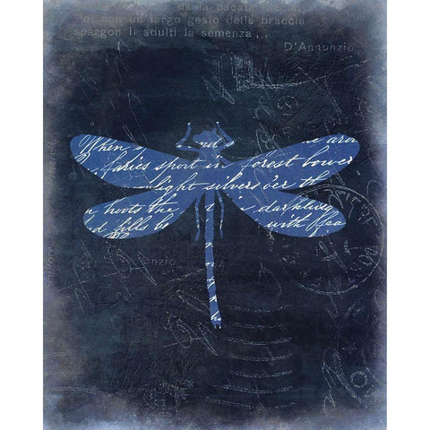 Dragonfly Blue 2 White Modern Wood Framed Art Print by Allen, Kimberly