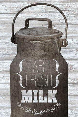 Farm Fresh Milk  Black Ornate Wood Framed Art Print with Double Matting by Kimberly, Allen