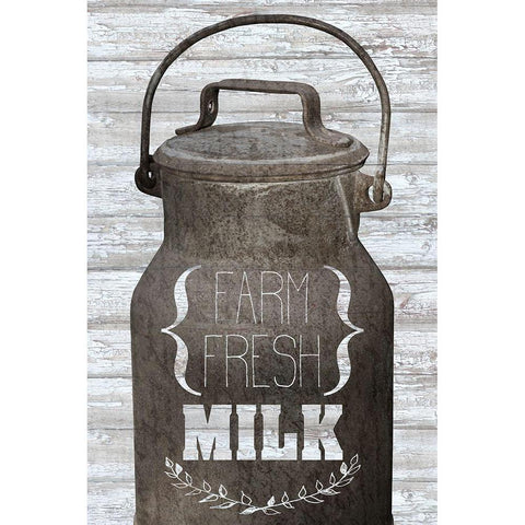 Farm Fresh Milk  Black Modern Wood Framed Art Print by Kimberly, Allen