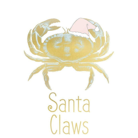 Santa Claws Black Modern Wood Framed Art Print by Kimberly, Allen