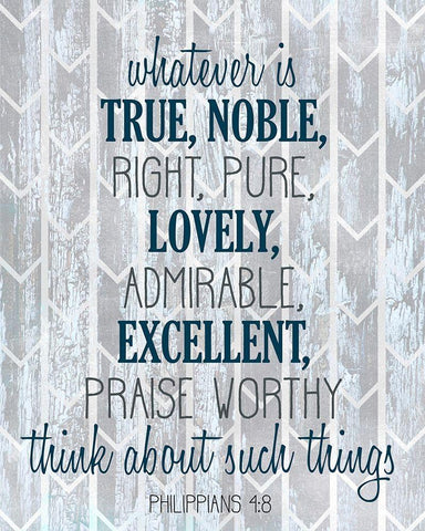 Whatever Is Black Ornate Wood Framed Art Print with Double Matting by Kimberly, Allen
