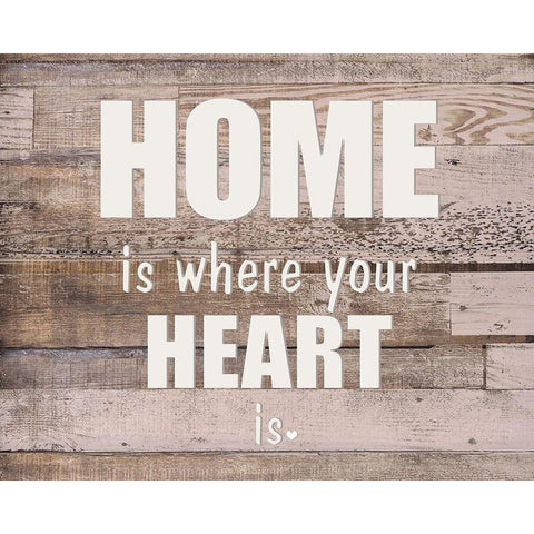 HOME is where the HEART Gold Ornate Wood Framed Art Print with Double Matting by Kimberly, Allen