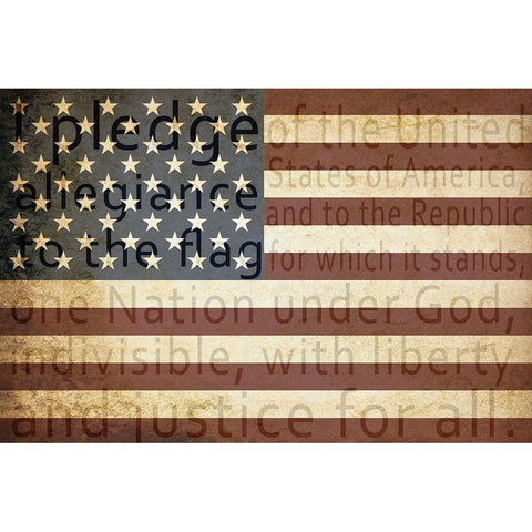 I Pledge Black Modern Wood Framed Art Print with Double Matting by Kimberly, Allen