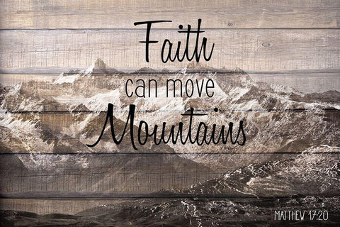 Move Mountains White Modern Wood Framed Art Print with Double Matting by Kimberly, Allen