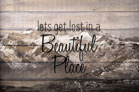 Lets get Lost White Modern Wood Framed Art Print with Double Matting by Kimberly, Allen