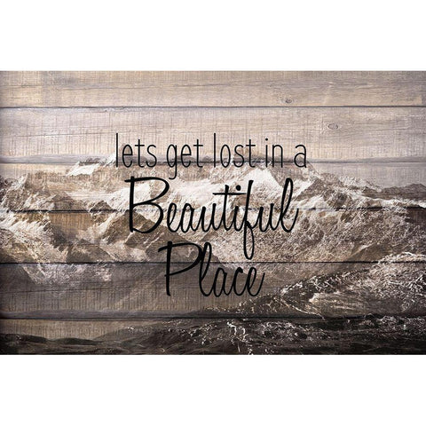 Lets get Lost White Modern Wood Framed Art Print by Kimberly, Allen