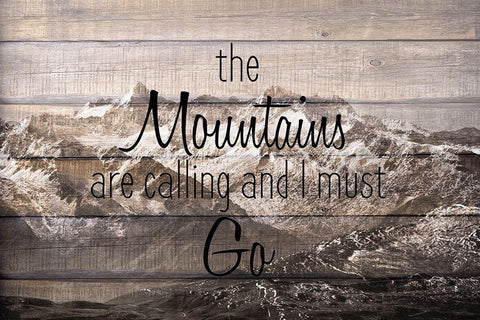 The Mountains are Calling Black Ornate Wood Framed Art Print with Double Matting by Kimberly, Allen