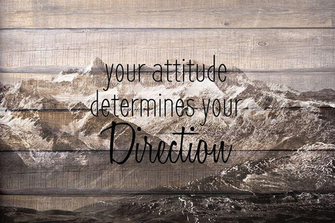 Your Attitude Black Ornate Wood Framed Art Print with Double Matting by Kimberly, Allen