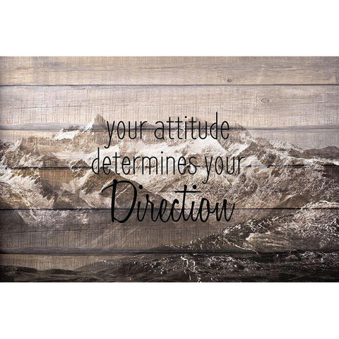 Your Attitude Black Modern Wood Framed Art Print by Kimberly, Allen